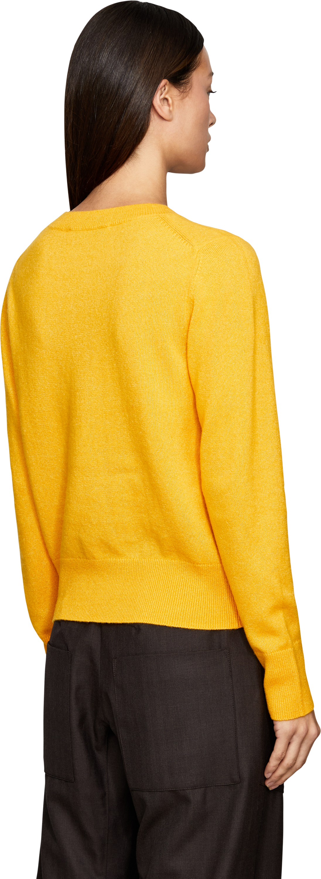Iris von Arnim Cashmere-Seidenpullover 'NERIS 50' Soleil, Rückansicht – UNGER.DE