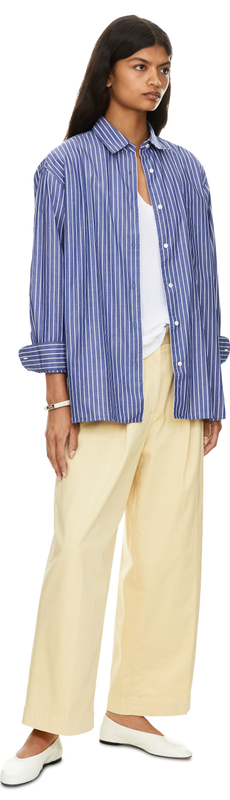 Gestreiftes Hemd 'Yorke' Blau