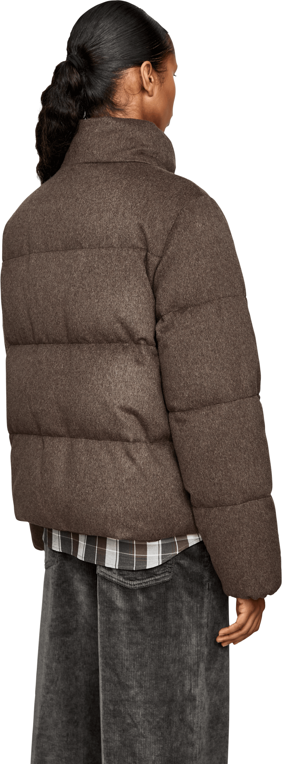 Peserico Daunenjacke aus Schurwolle und Cashmere Braun, Rückansicht – UNGER.DE