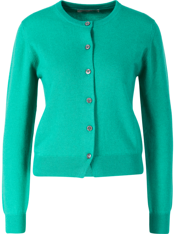 'Iris' Green Cashmere Cardigan