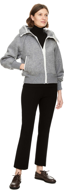 Fleece bomber jacket 'Chilliwack' with hood grey