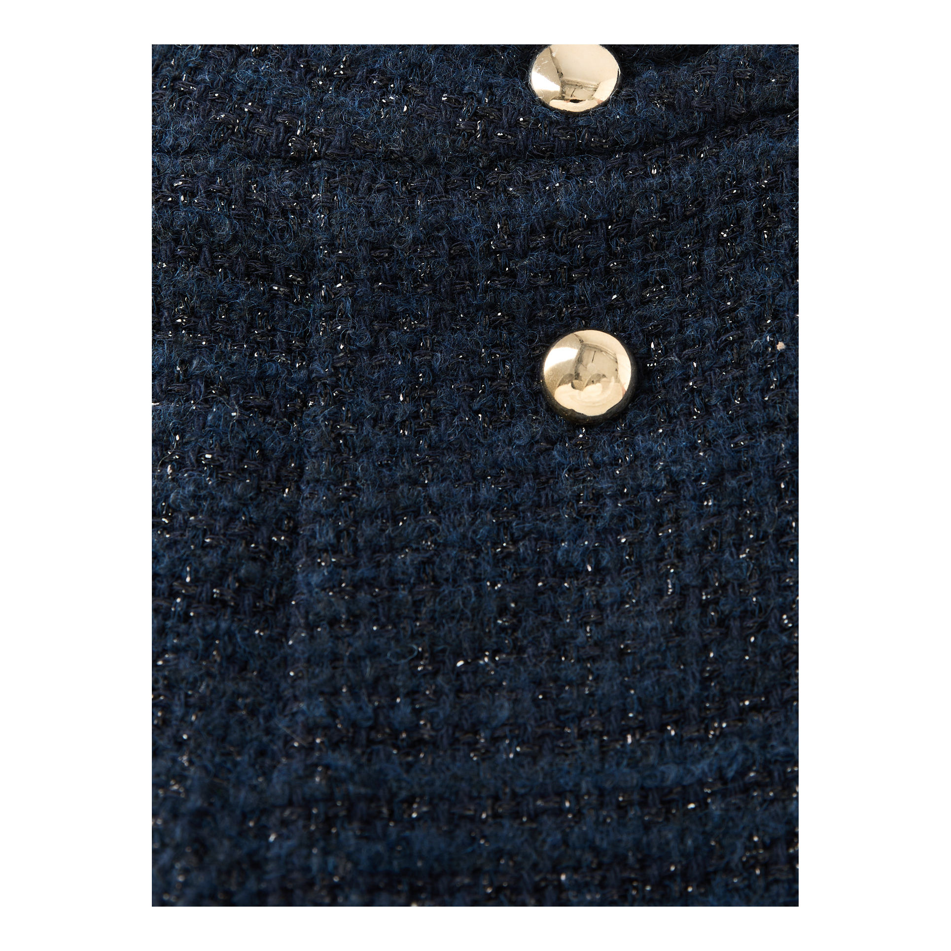 Tartine et Chocolat Shorts aus Tweed Marineblau, Frontansicht – UNGER.DE