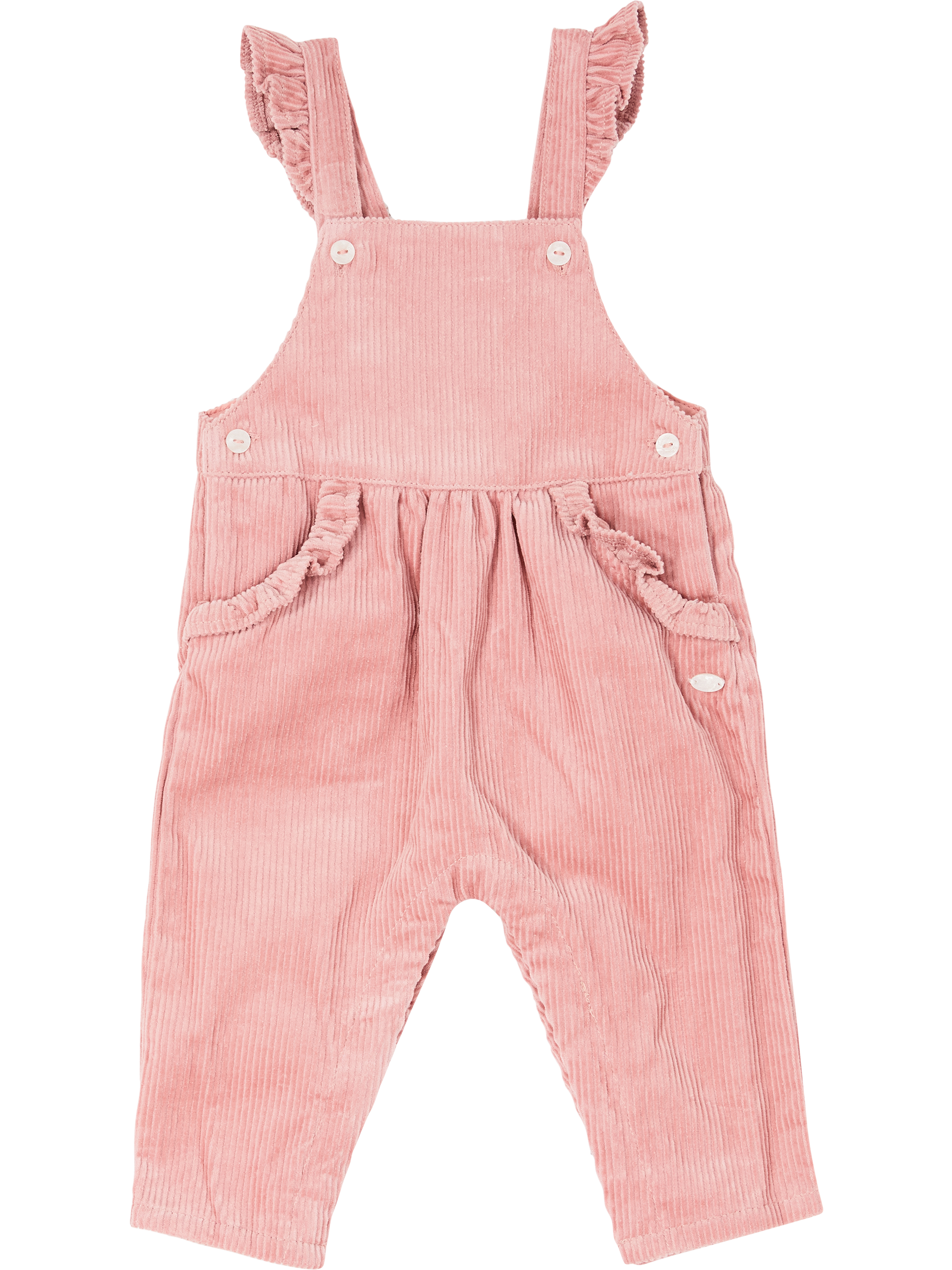 Tartine et Chocolat Ruffled corduroy dungarees pink, Product view – UNGER.DE