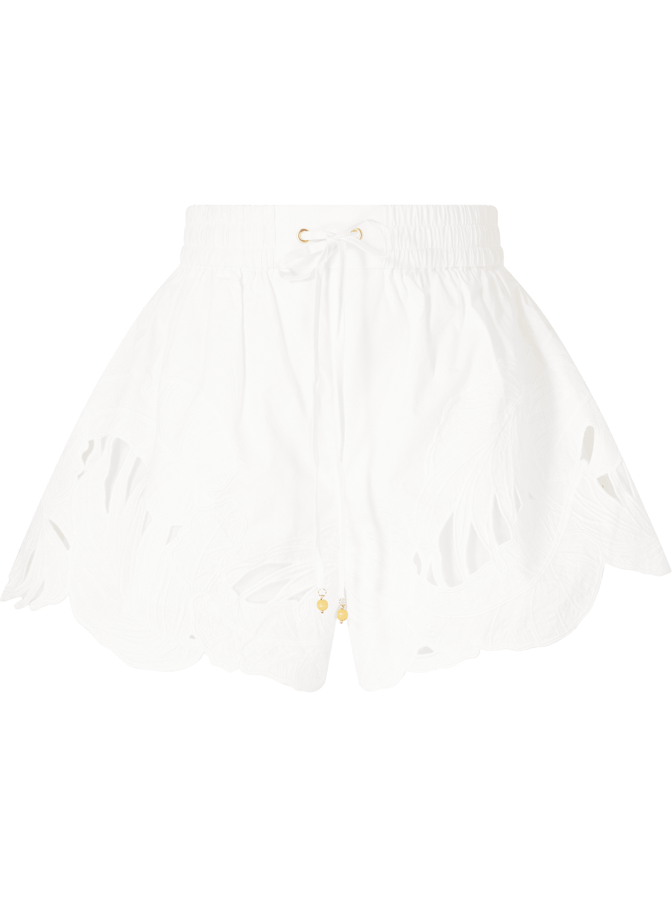 'Mahon' Embroidered Shorts – White