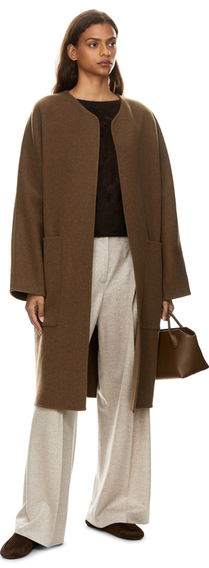 Gebürsteter Cashmere-Pullover 'Kenzie' Schokolade