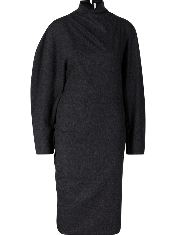 'Harlin' wool-cashmere midi dress dark grey