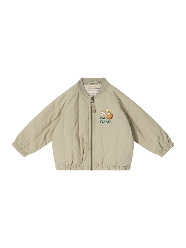 Bomberjacke 'Juno' mit Stickerei Grün