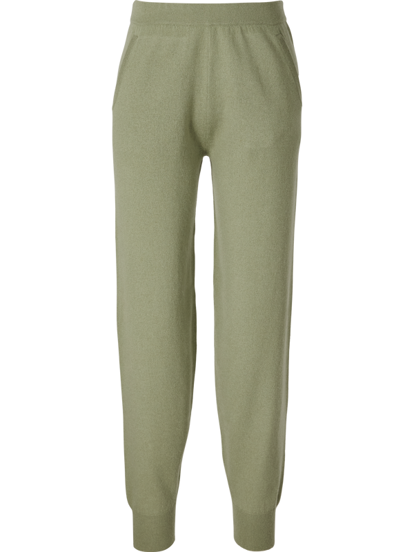 Cashmere knitted trousers green