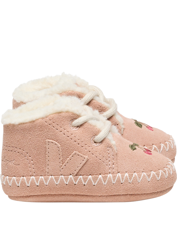 Veja x Konges Sløjd 'Pierre' suede baby shoes rose