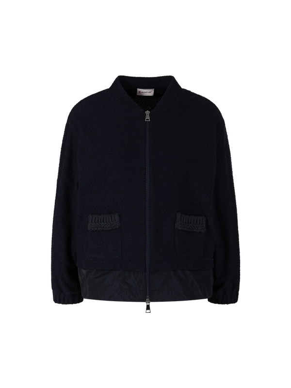 Jacke mit Logoaufnäher Marineblau