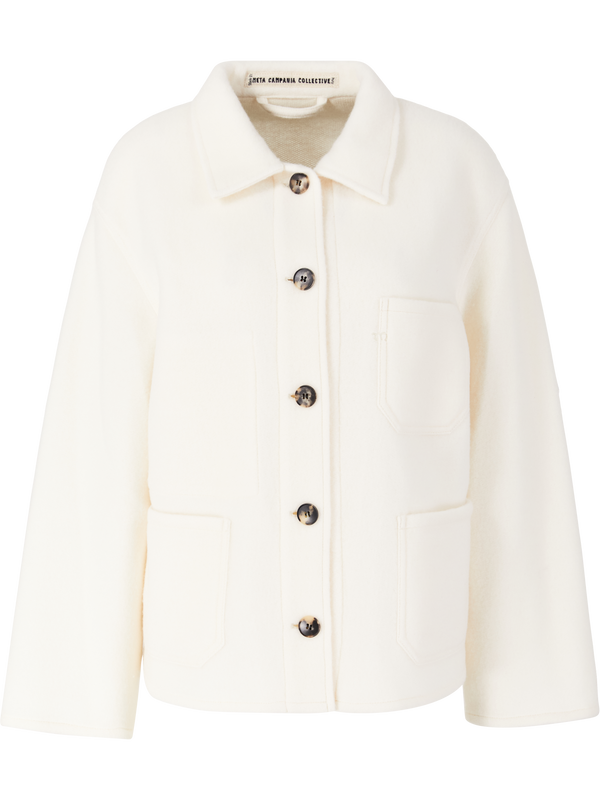 'Bill Workwear' Cashmere and Silk Jacket, White