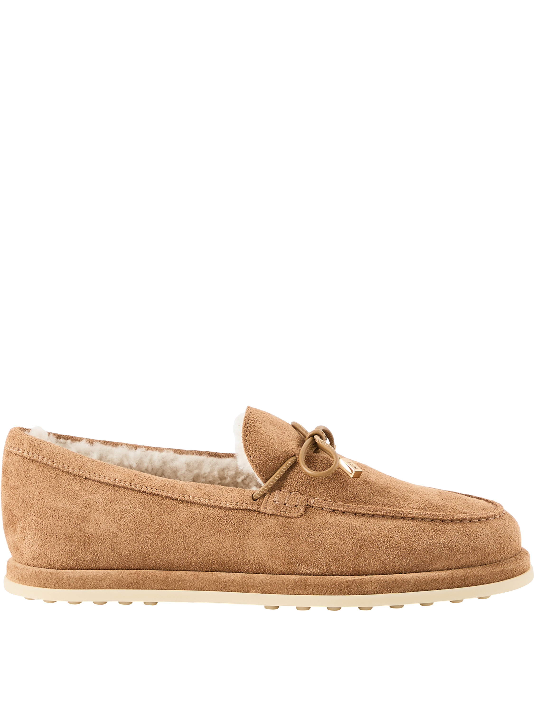 TOD'S Loafer aus Wildleder und Lammfellfutter Beige, Produktansicht – UNGER.DE