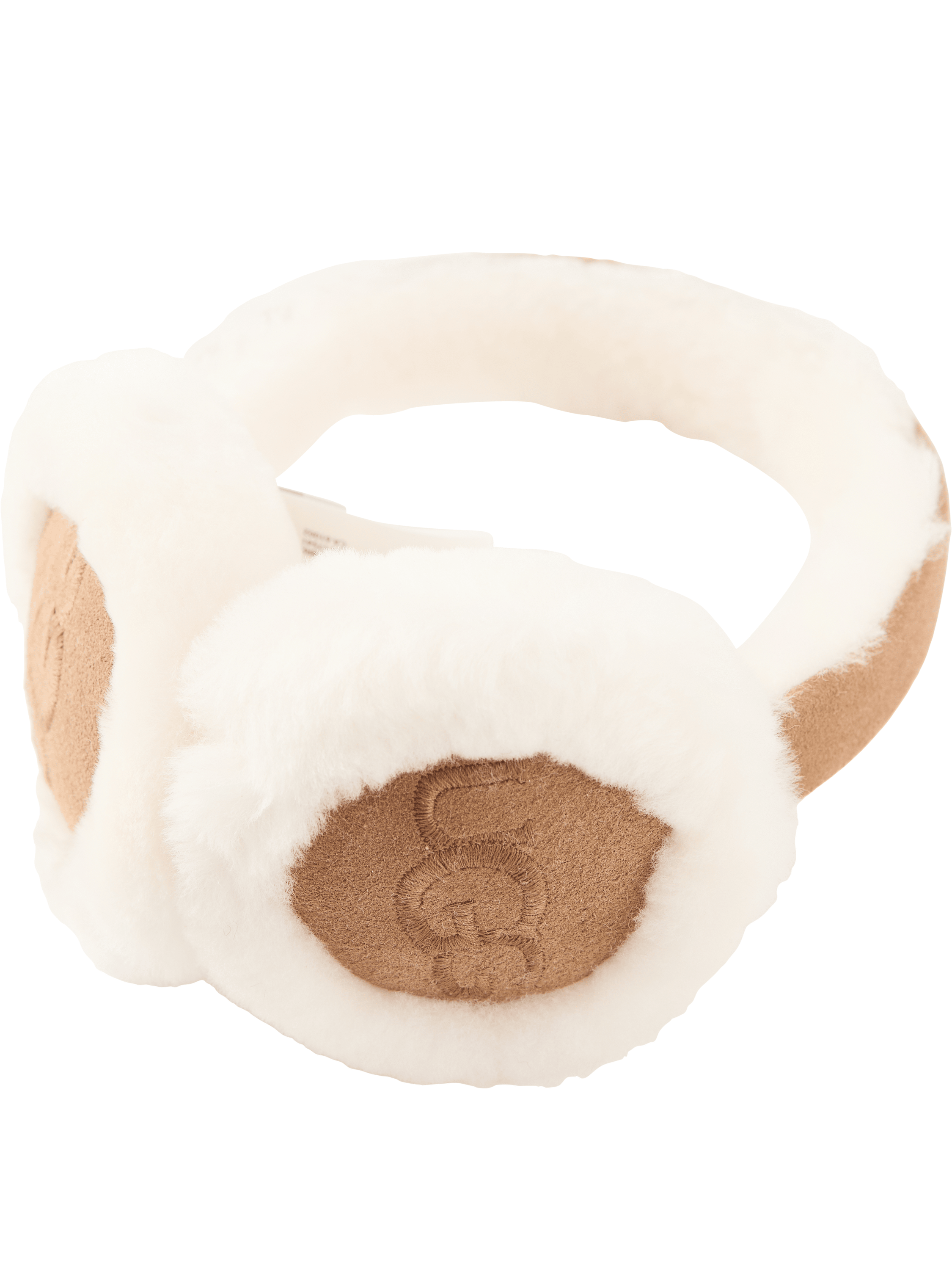 UGG Kids Ohrenwärmer aus Schafleder Braun, Frontansicht – UNGER.DE