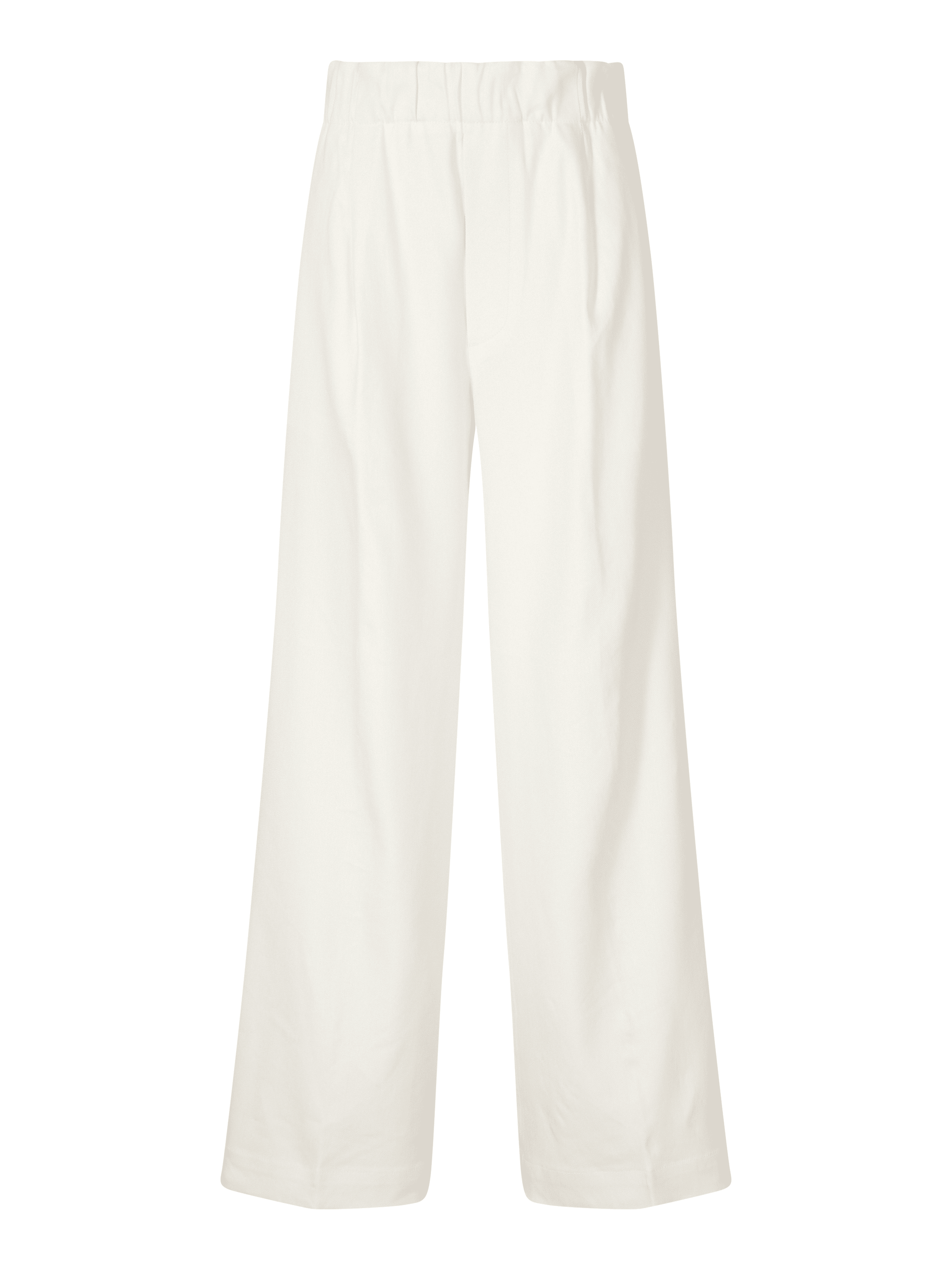 Weite Stoffhose 'Sirena' aus Leinen Weiß