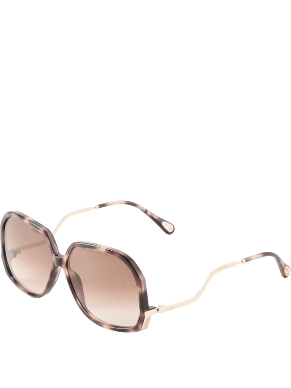 Oversized Sonnenbrille Havana