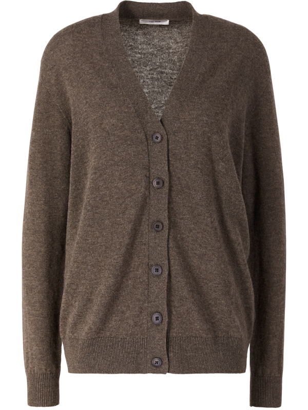'Pelagia' Brown Cashmere Cardigan