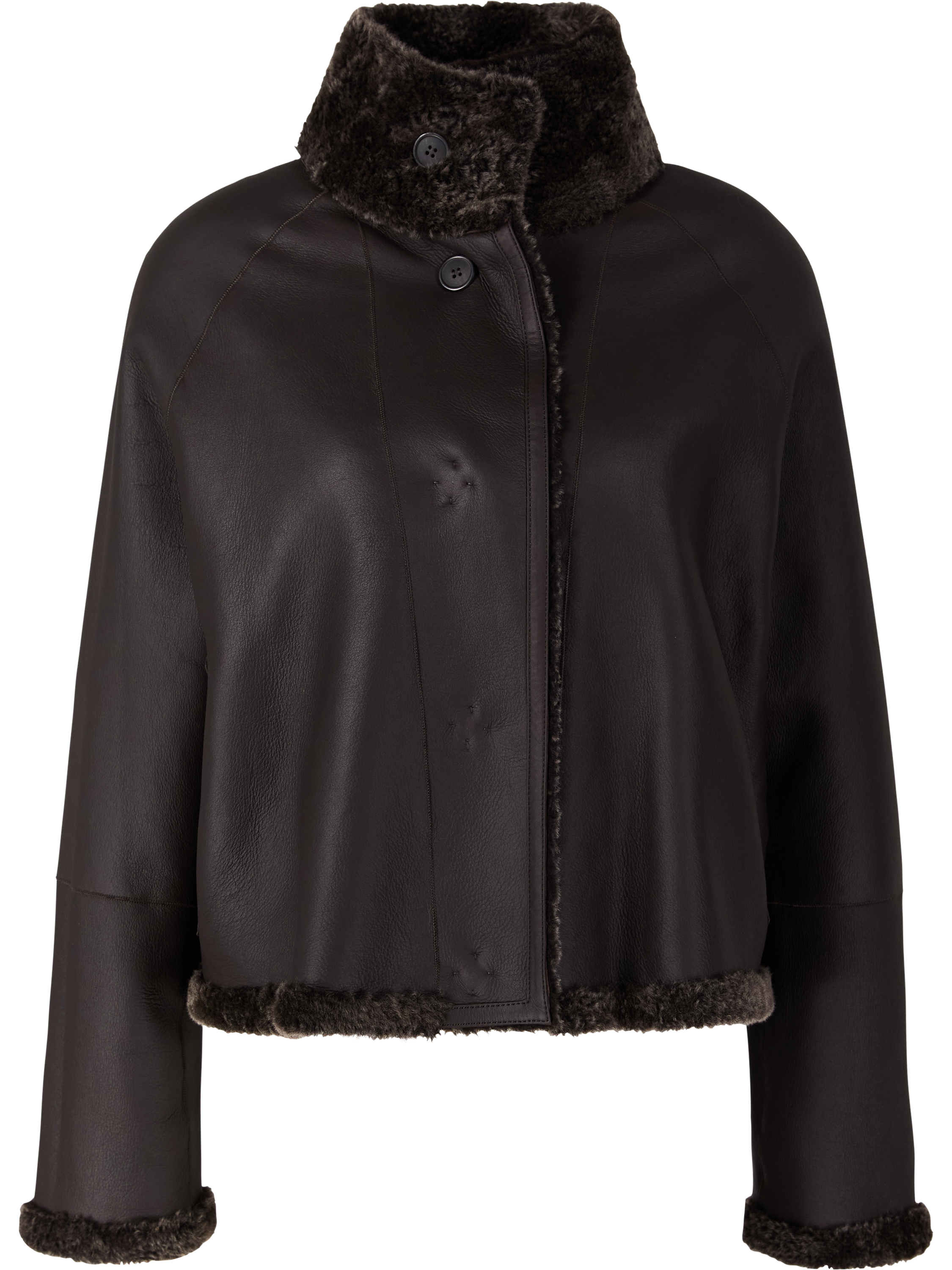 ARMA Wendbare Lammlederjacke 'Ariana' Dunkelbraun – UNGER.DE