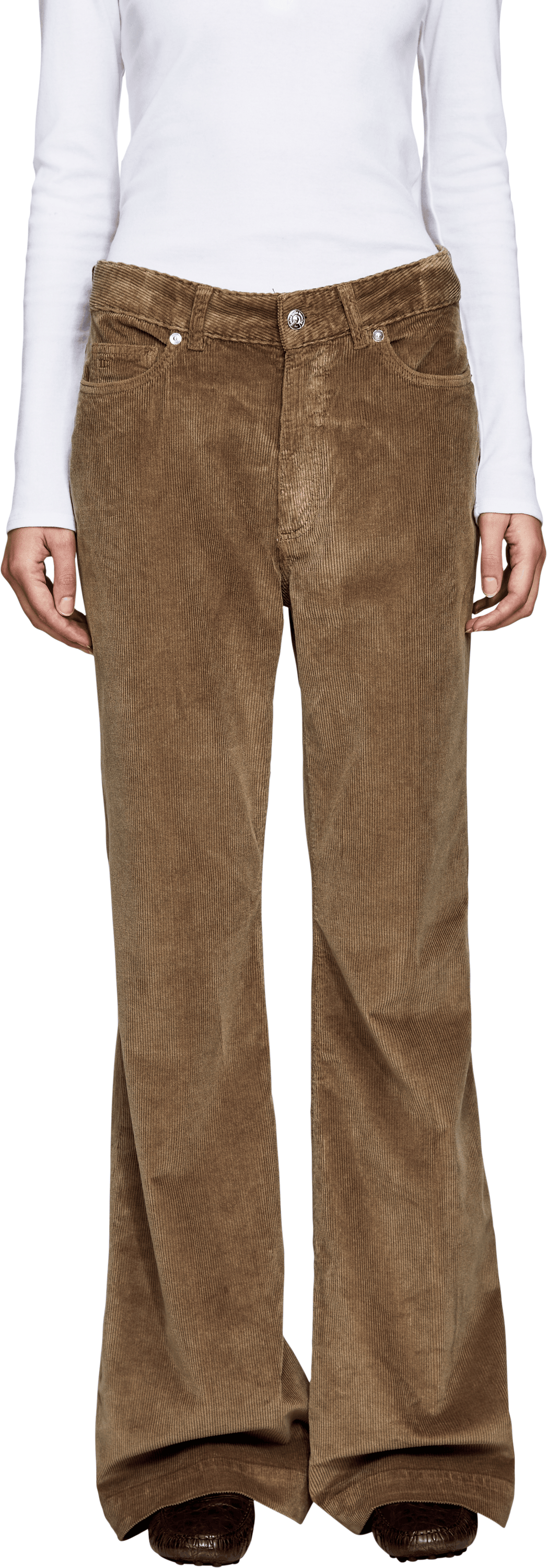 nine:inthe:morning Cordhose 'Paolie' Beige, Frontansicht – UNGER.DE