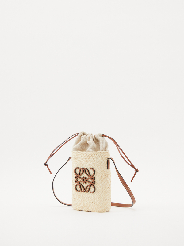 Umhängetasche 'Square Pocket' Natural/Tan