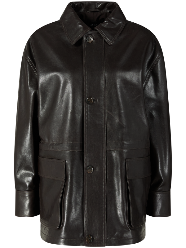 Lederjacke 'Maeve' Braun