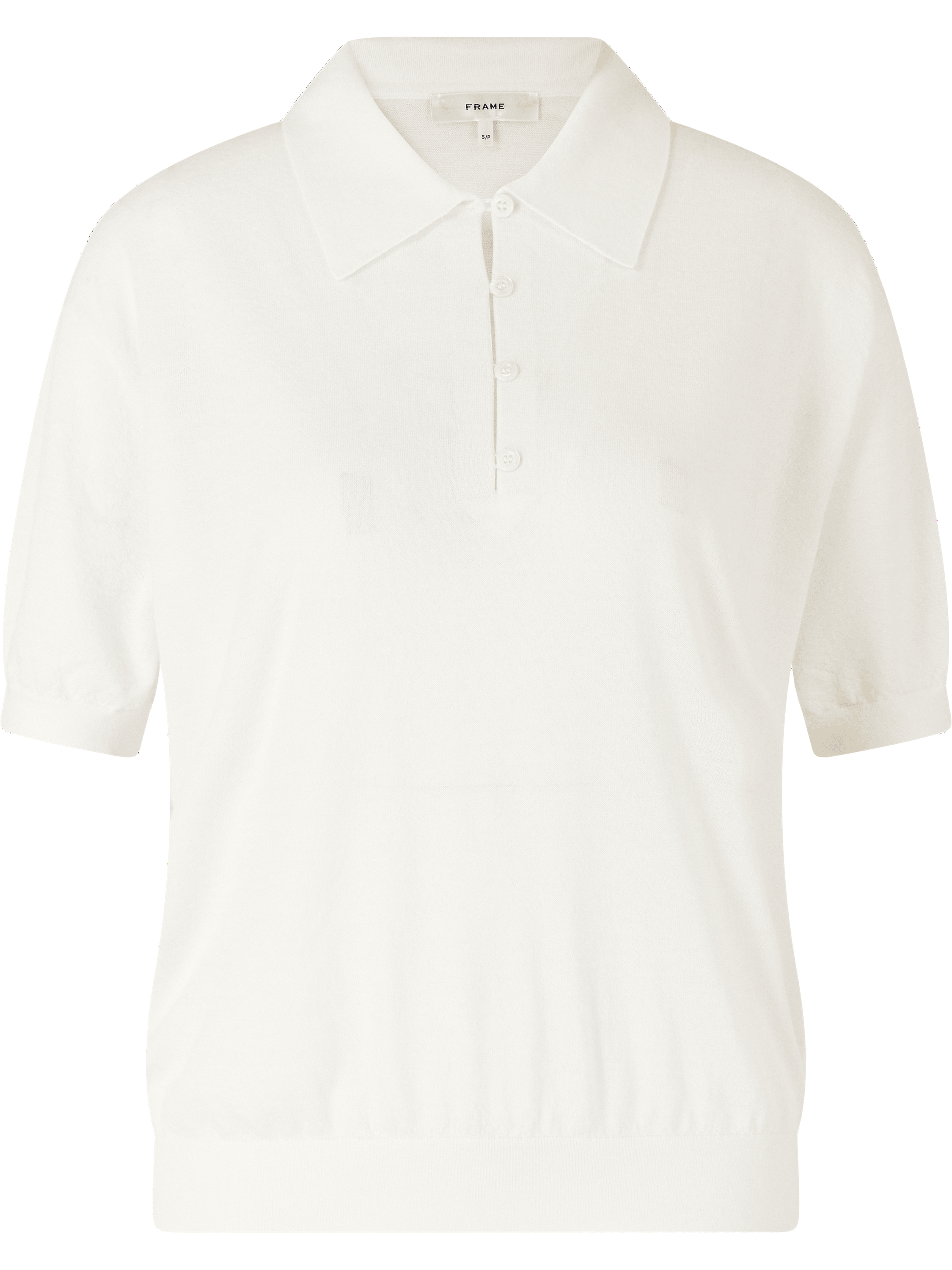Cashmere-Pullover mit Polokragen Crème 