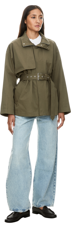 Trenchcoat mit Gürtel Khaki
