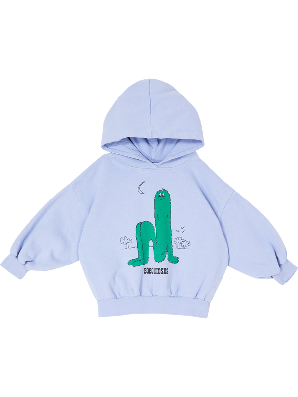 'Long Puff' hooded jumper, light blue