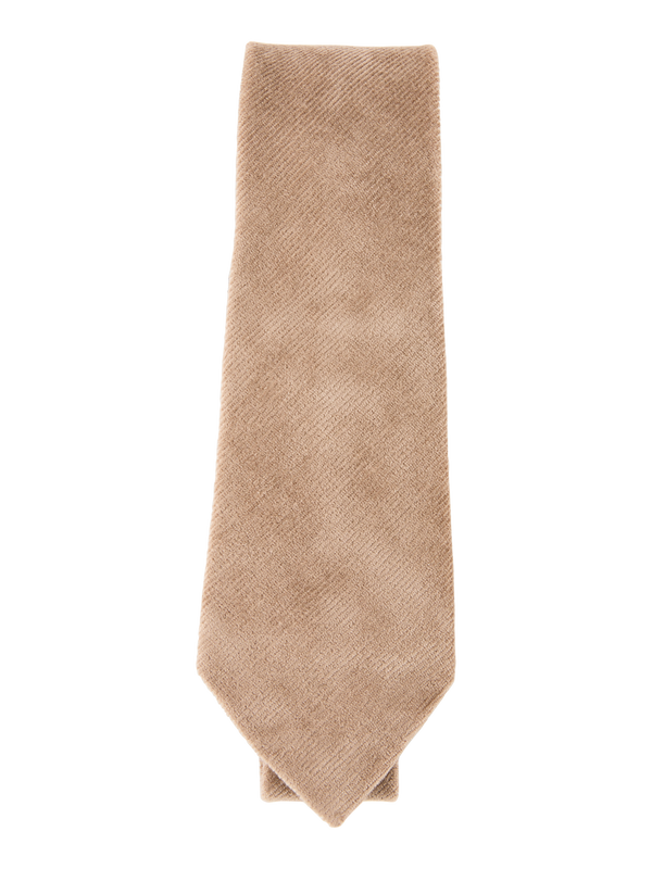 Brown velvet tie