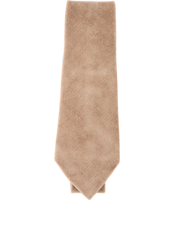 Brown velvet tie