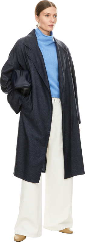 Kurzärmeliger Cashmere-Pullover 'Fride' Azure