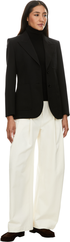 Black wool jumper with a turtleneck