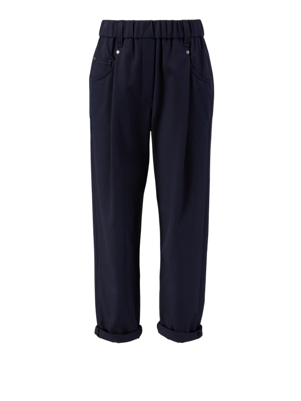 Stoffhose Marineblau