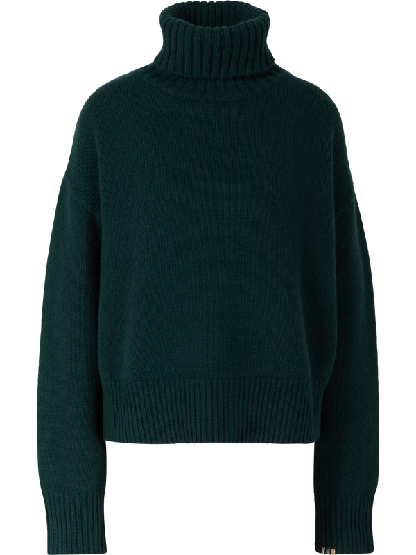 Cashmere jumper 'n°434 crop xtra' Forest