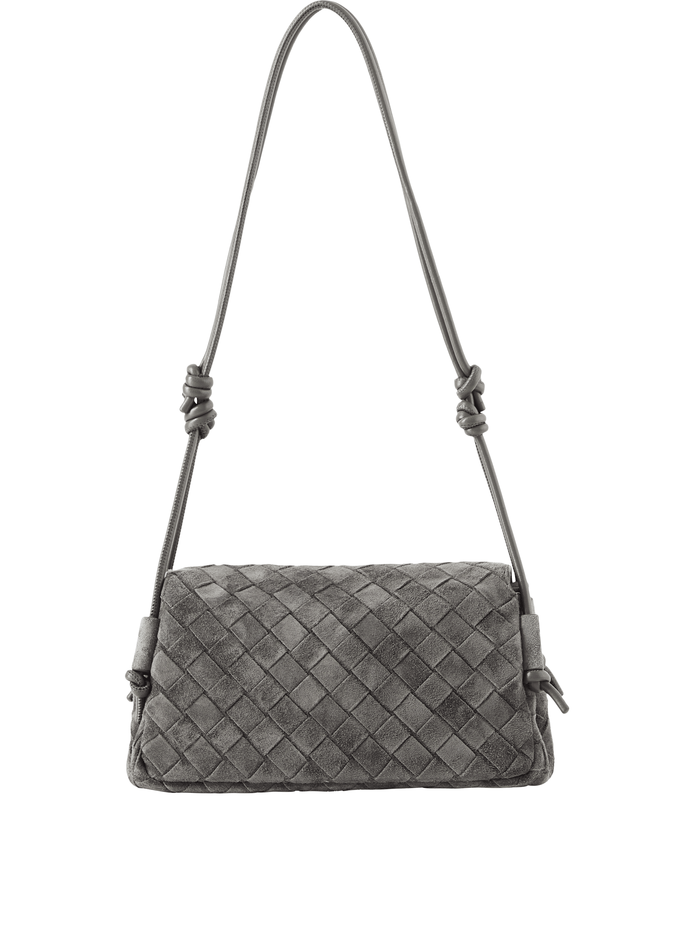 Bottega Veneta 'Notturno' shoulder bag in Obsidan Grey, Back view – UNGER.DE