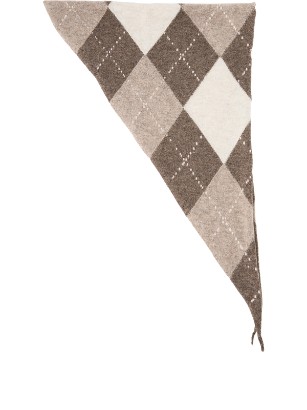 Cashmere-Bandana 'Clan' Braun