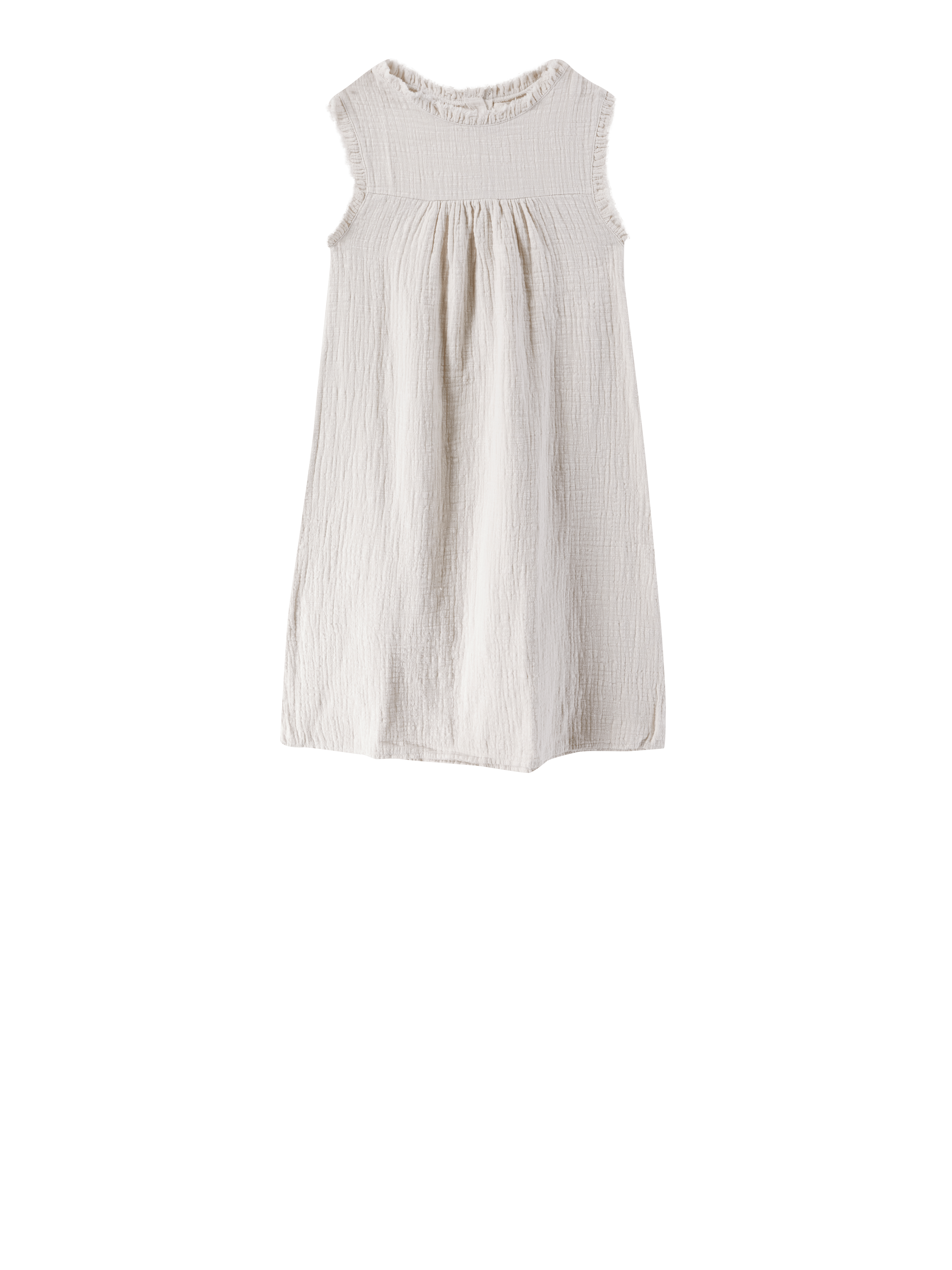 Gerüschtes Kleid Beige