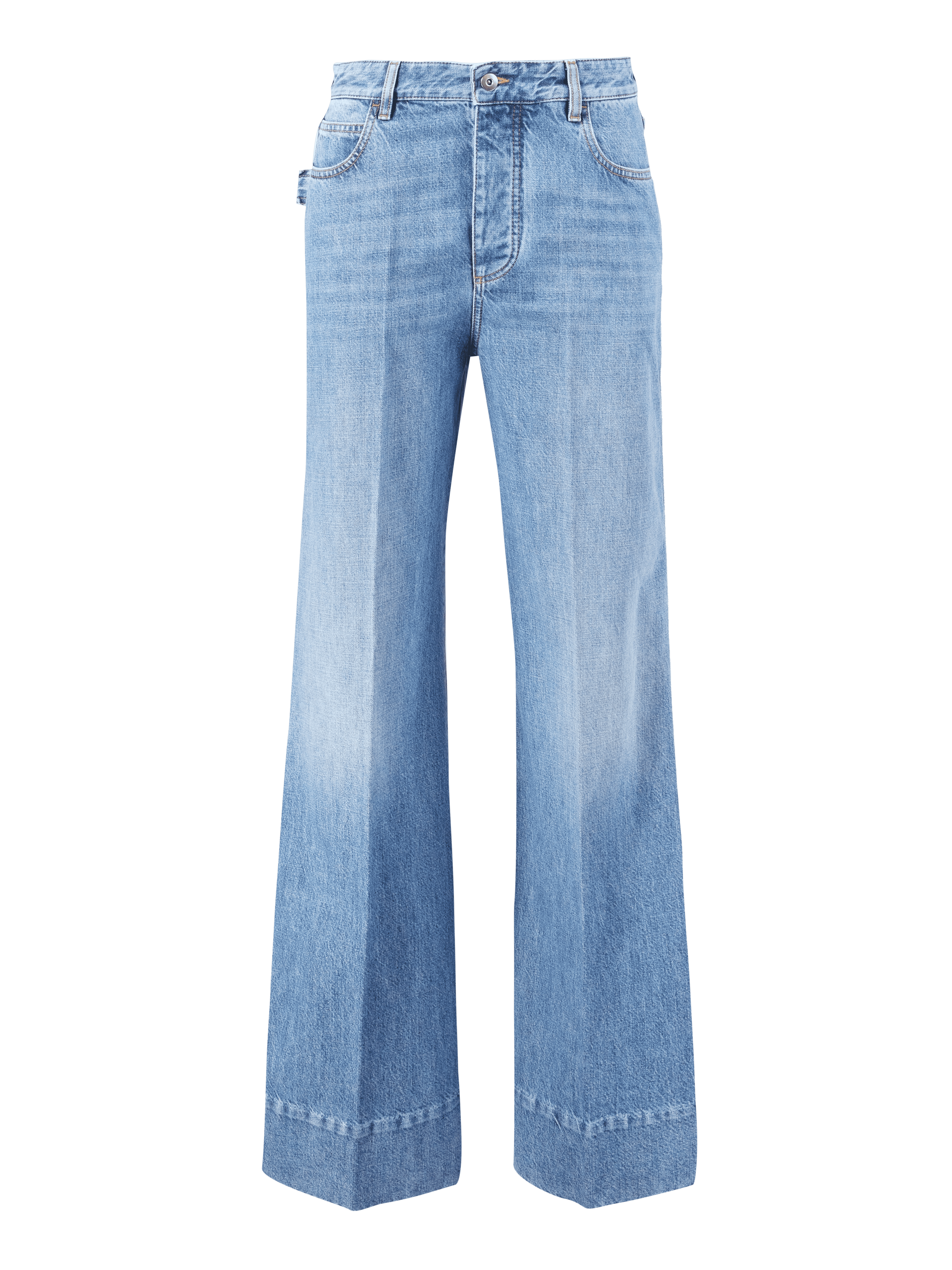 Wide-Leg Jeans Blau