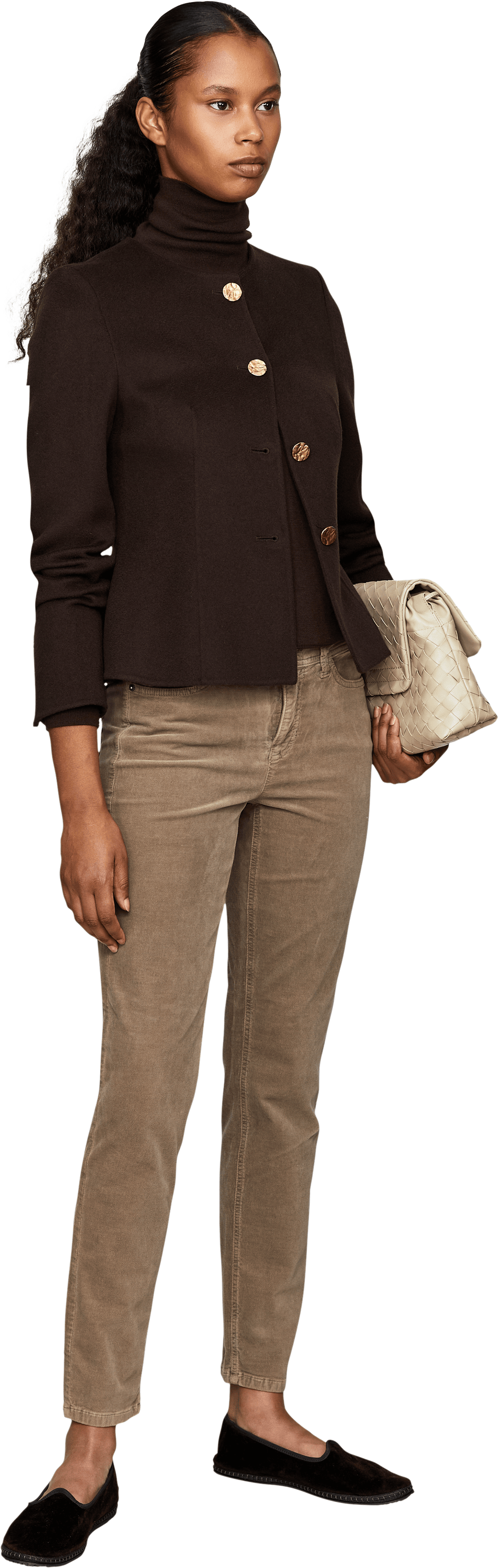 Cambio Cordhose 'Piper' Beige, Modelansicht – UNGER.DE