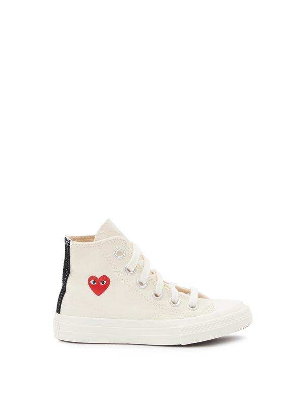 Sneaker 'Red Heart' in Crème/Rot