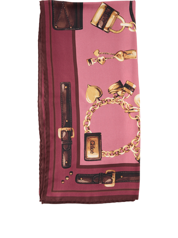 Silk scarf 'Paddington' pink