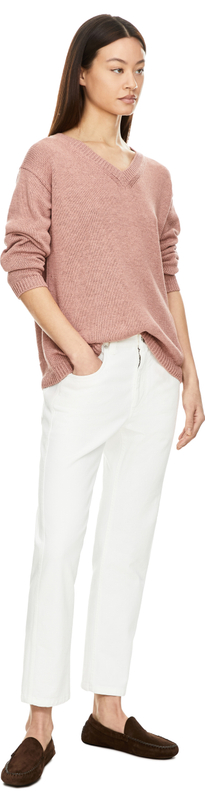 Pullover 'Diona' aus Seide und Leinen Rosenholz