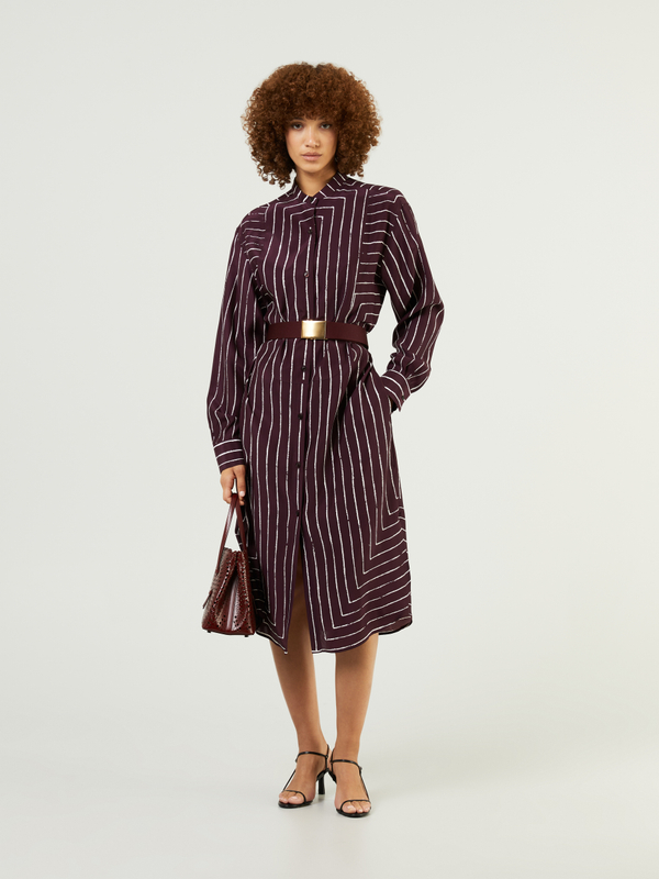 Seidenkleid Bordeaux