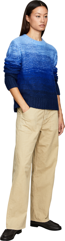 Cashmere and silk jumper 'RAINBOW DEGRADÉ 50' Navy/Azure