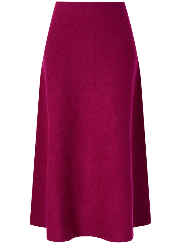 Ausgestellter Cashmere-Seidenrock 'Danea' Rubin