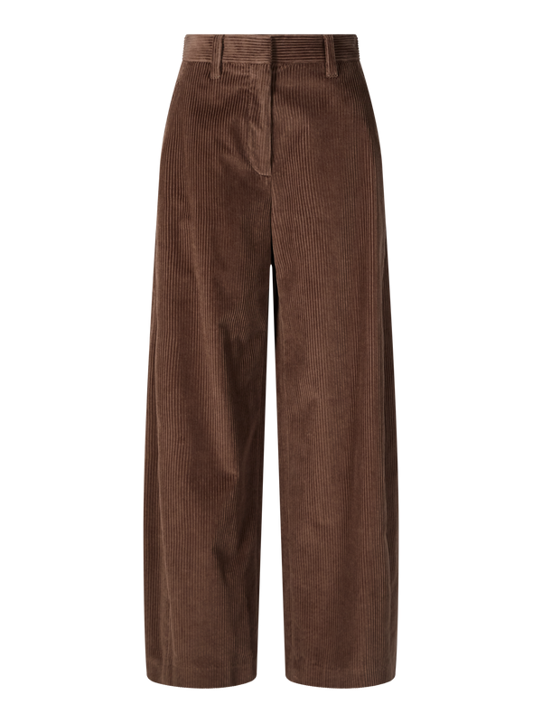 Wide-Leg aus Cord Braun