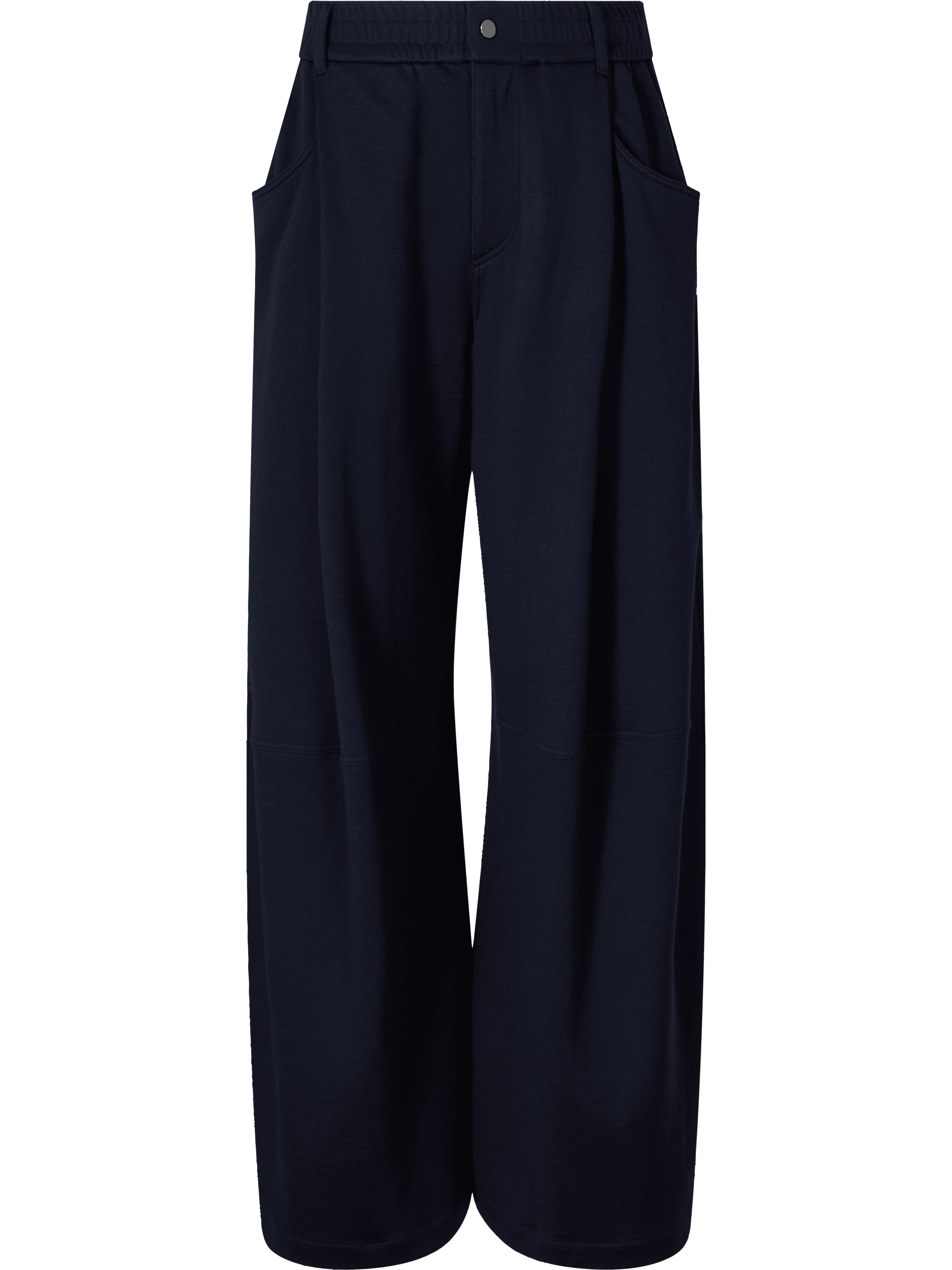 Stoffhose aus Baumwolle und Seide Marineblau