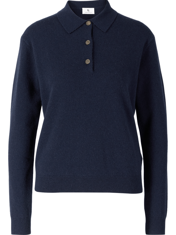Cashmere-Pullover 'The Jewel Polo' Midnight