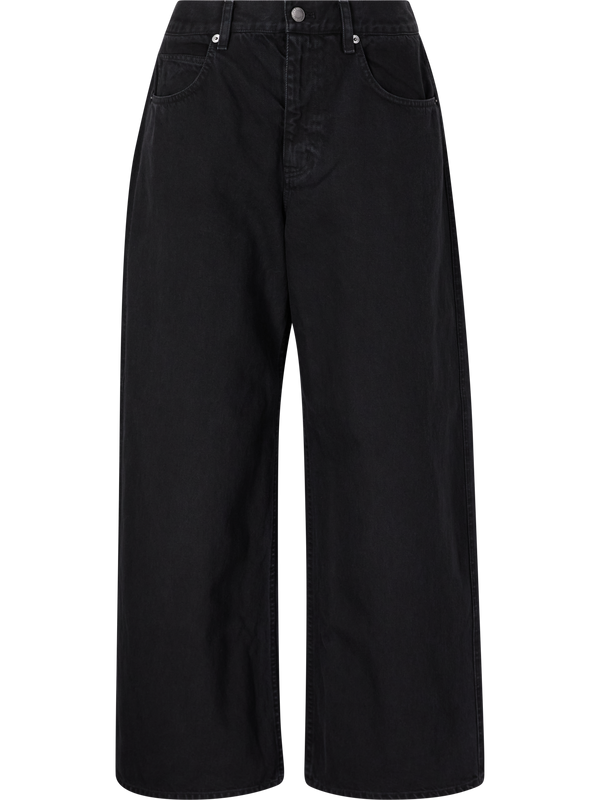 Wide-Leg Jeans 'Terese' Schwarz