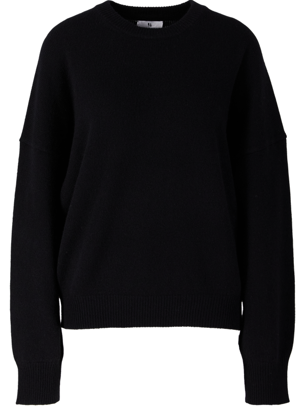 Cashmere-Pullover mit Bubble Silhouette Black