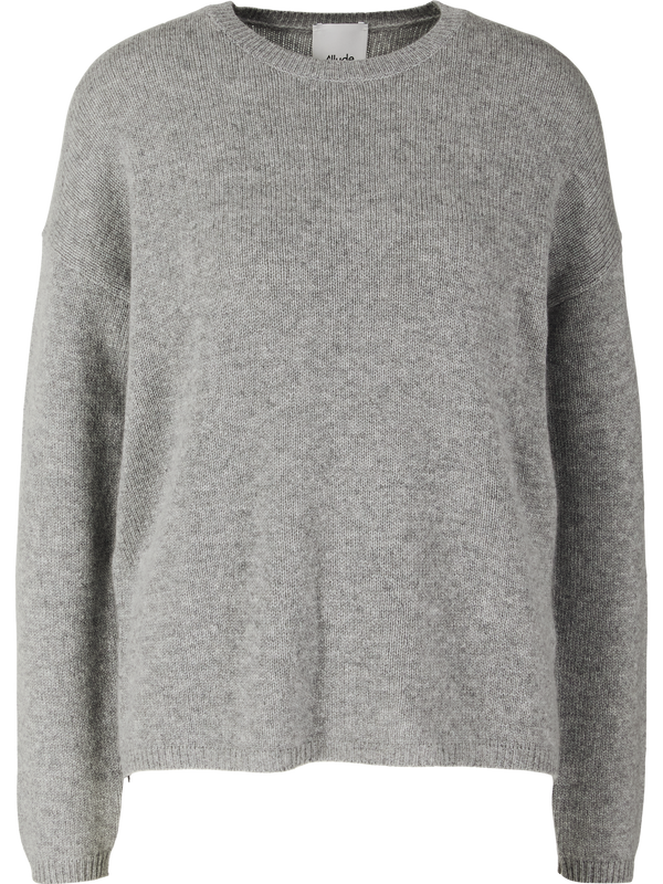 Cashmere-Rundhalspullover Grau